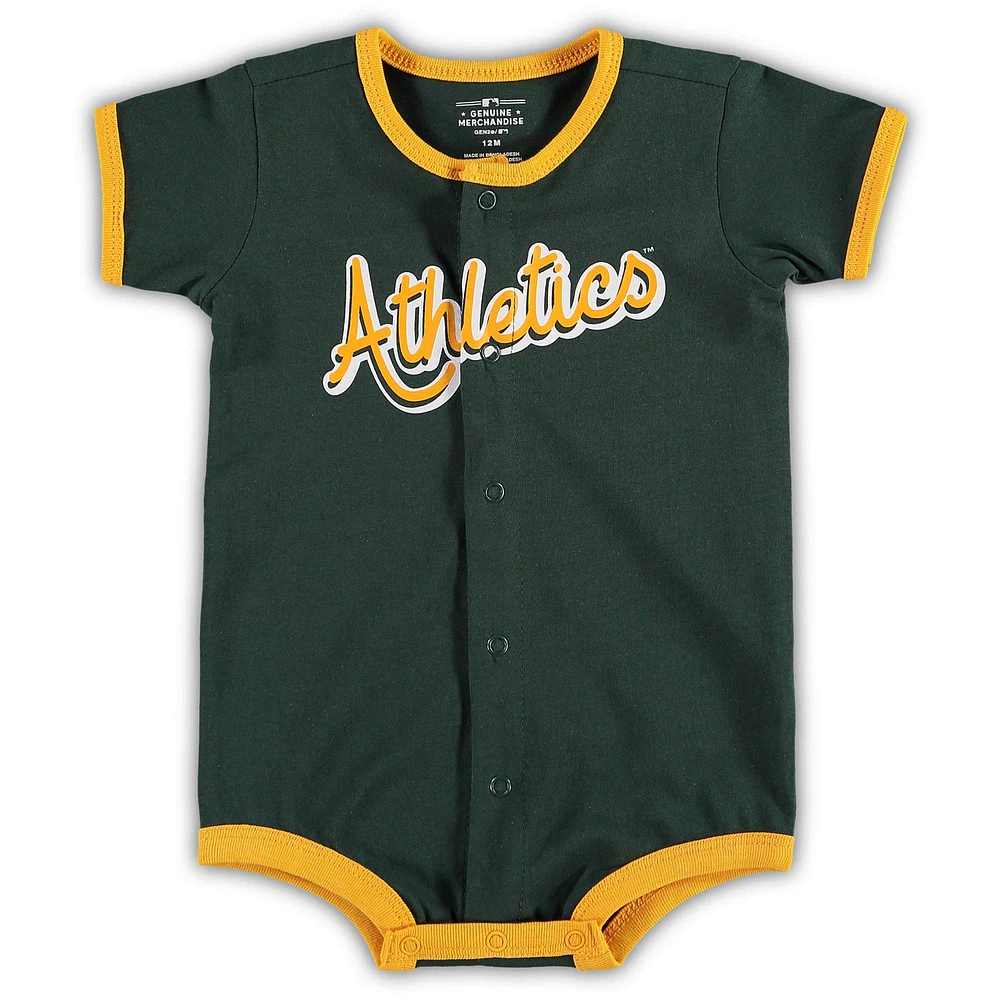 Infant Green Athletics Power Hitter Romper