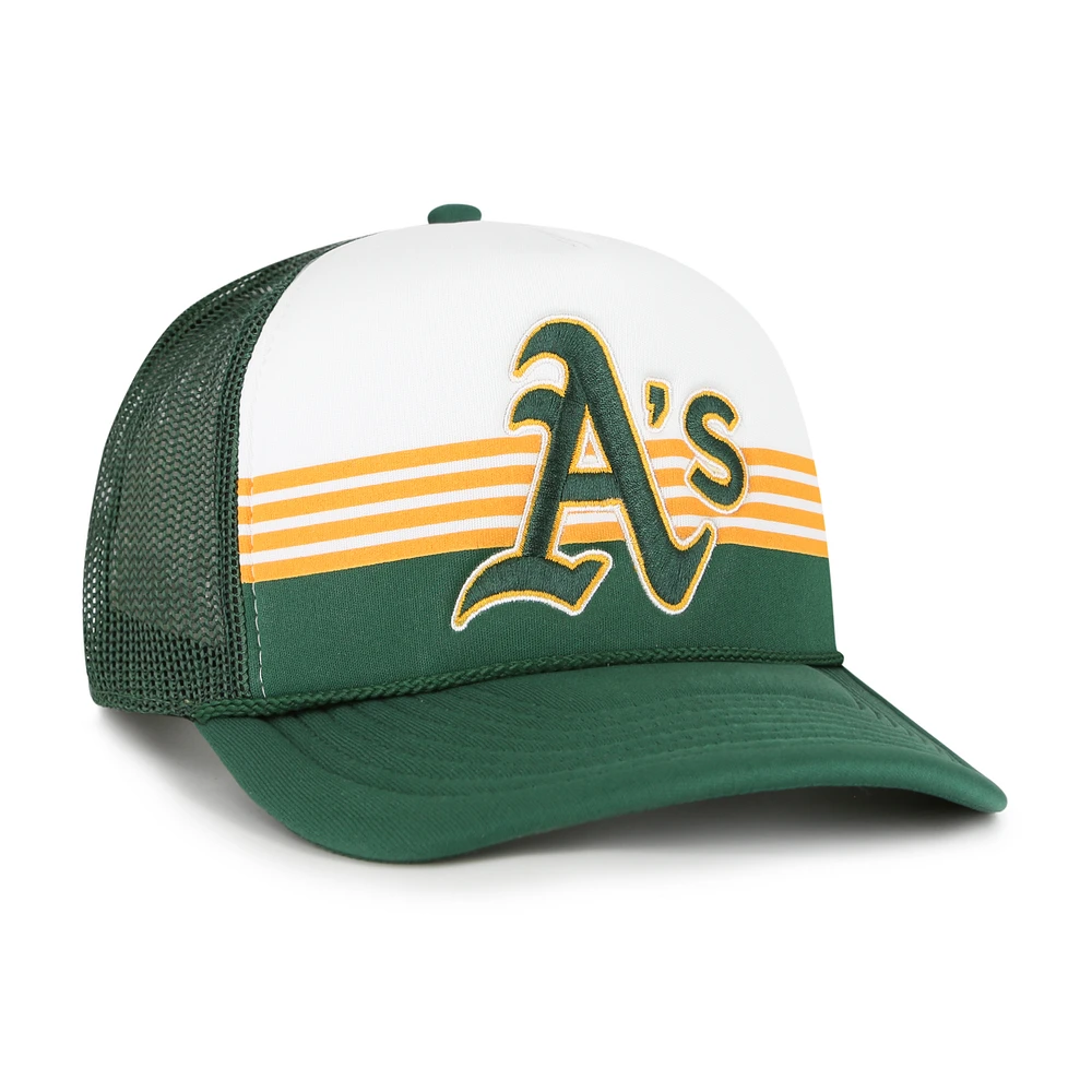 TEI OAK A GREEN WHITE NEW  MLB TEI LIFT OFF FOAM FRONT MESH TRUCKER HATMENSTR