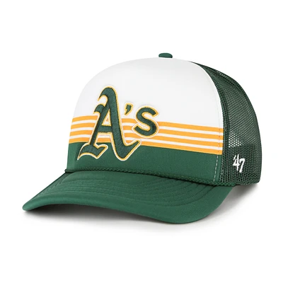TEI OAK A GREEN WHITE NEW  MLB TEI LIFT OFF FOAM FRONT MESH TRUCKER HATMENSTR