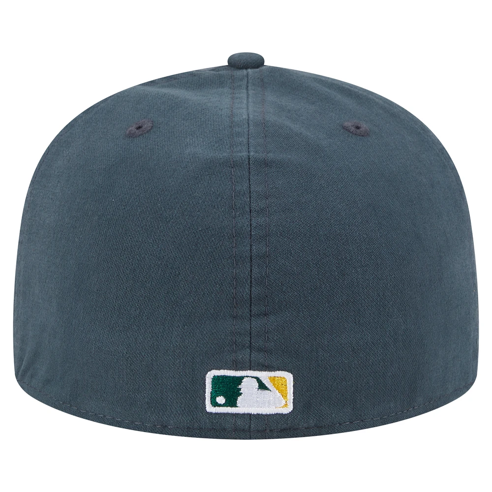 Men's New Era  Dark Green Athletics Championship Side Flag A-Frame 59FIFTY Fitted Hat