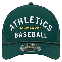 Men's New Era  Green Athletics Minimalist 9FORTY A-Frame Adjustable Hat