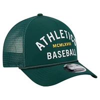 Men's New Era  Green Athletics Minimalist 9FORTY A-Frame Adjustable Hat