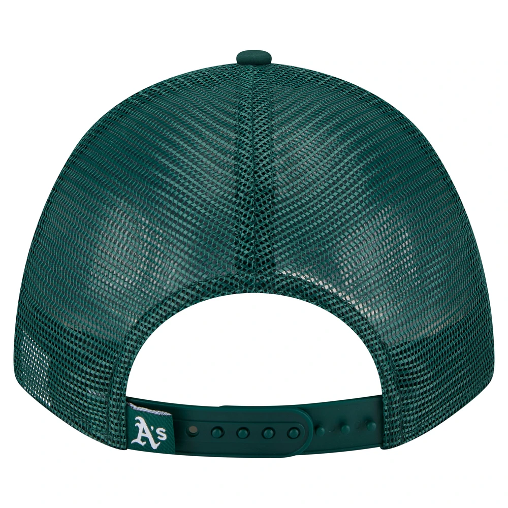 Men's New Era  Green Athletics Minimalist 9FORTY A-Frame Adjustable Hat