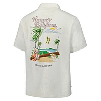 Men's Tommy Bahama  White Athletics Grand Slam Bay Camp Button-Up Shirt