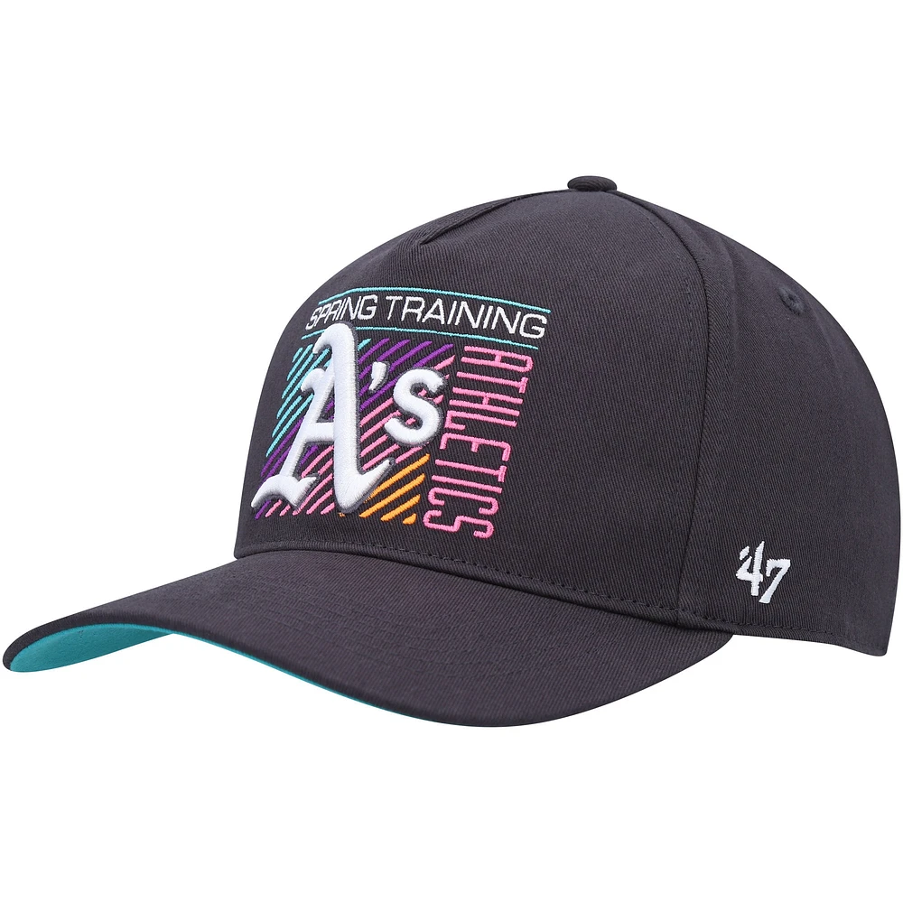 Men's '47 Charcoal Athletics 2023 Spring Training Reflex Hitch Snapback Hat