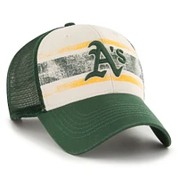 Men's '47 Cream/Green Athletics Breakout MVP Trucker Adjustable Hat