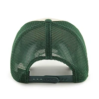 Men's '47 Cream/Green Athletics Breakout MVP Trucker Adjustable Hat