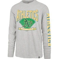 T-shirt à manches longues gris Athletics Fair Ball Franklin pour homme '47