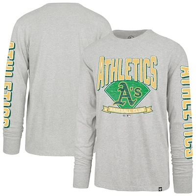 T-shirt à manches longues gris Athletics Fair Ball Franklin pour homme '47