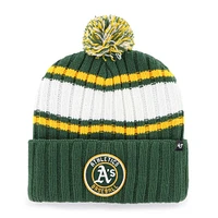 Men's '47  Green Oakland Athletics Plateau Cuffed Knit Hat with Pom