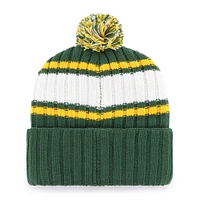 Bonnet en tricot à revers avec pompon Oakland Athletics '47 Green pour homme