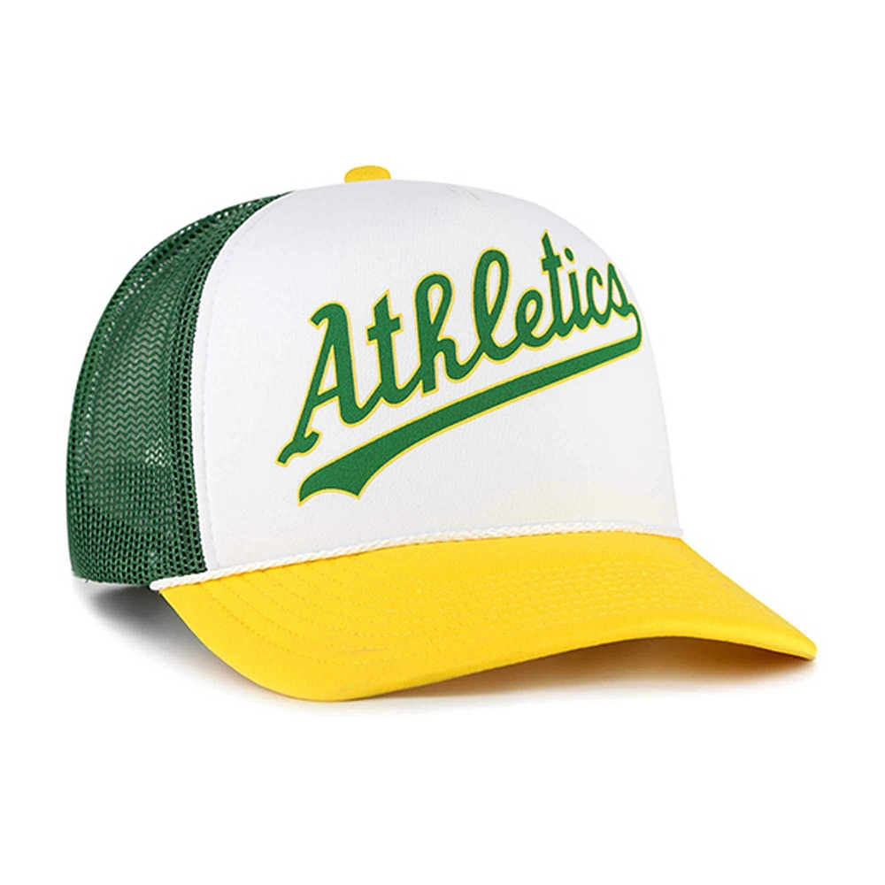 Men's '47 White Athletics Foam Front Script Trucker Snapback Hat