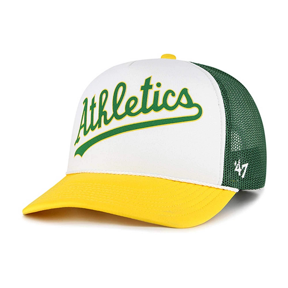 Men's '47 White Athletics Foam Front Script Trucker Snapback Hat