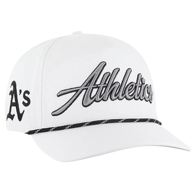 Casquette ajustable à corde à nœud moucheté blanche '47 Athletics pour homme