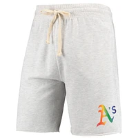 Short en tissu éponge tri-blend avec logo Mainstream de Concepts Sport Oatmeal Athletics pour homme