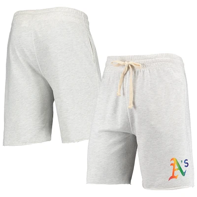 Short en tissu éponge tri-blend avec logo Mainstream de Concepts Sport Oatmeal Athletics pour homme