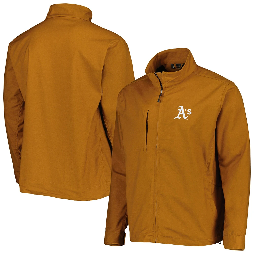 Men's Dunbrooke Tan Athletics Journey Tri-Blend Full-Zip Jacket