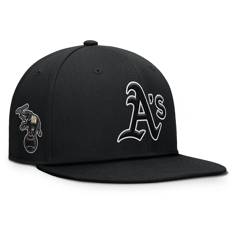 Men's Fanatics Black Athletics Walk-Off Bullpen Snapback Hat