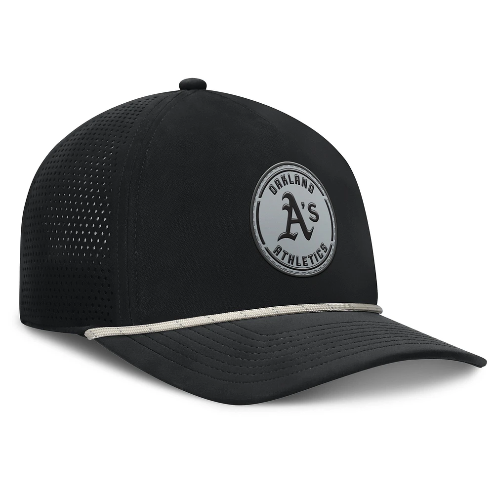 Casquette ajustable Fanatics noire Oakland Athletics Signature A-Frame pour homme