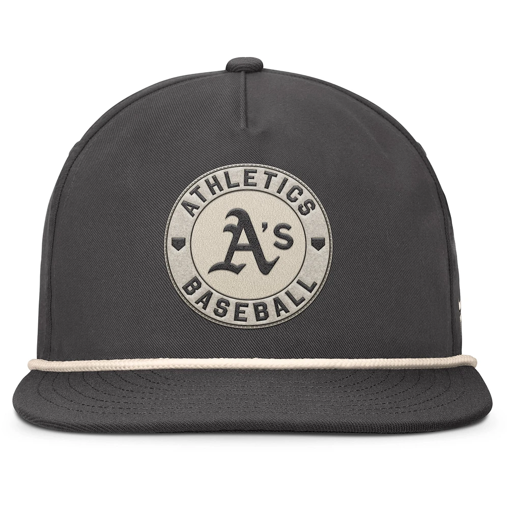 Men's Fanatics Charcoal Athletics Closer Adjustable Hat