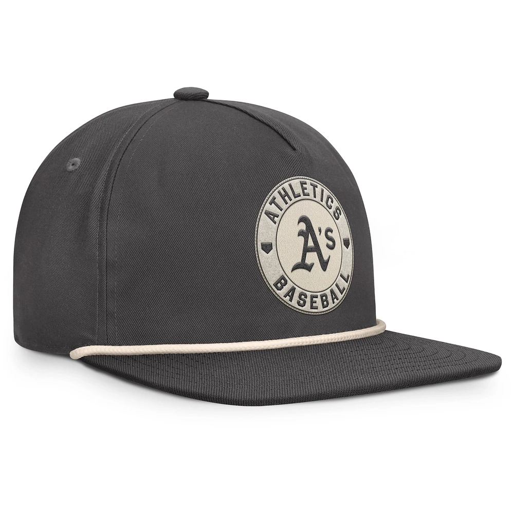 Men's Fanatics Charcoal Athletics Closer Adjustable Hat