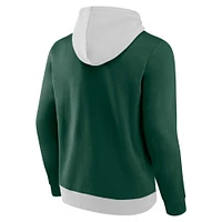 Sweat à capuche gris/vert Athletics Arctic pour homme Fanatics