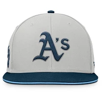 Men's Fanatics Gray Athletics Knuckleball Snapback Hat