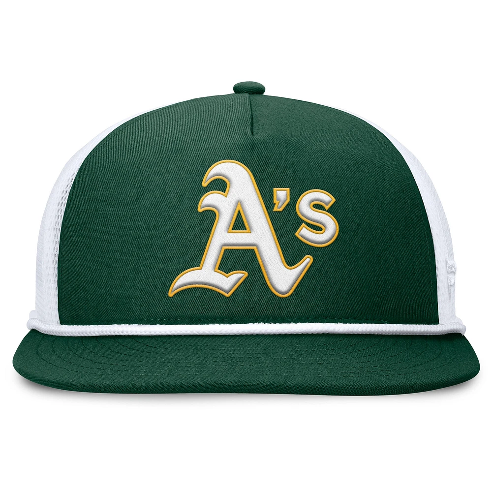 Men's Fanatics Green/White Athletics Clubhouse Change Up Snapback Hat