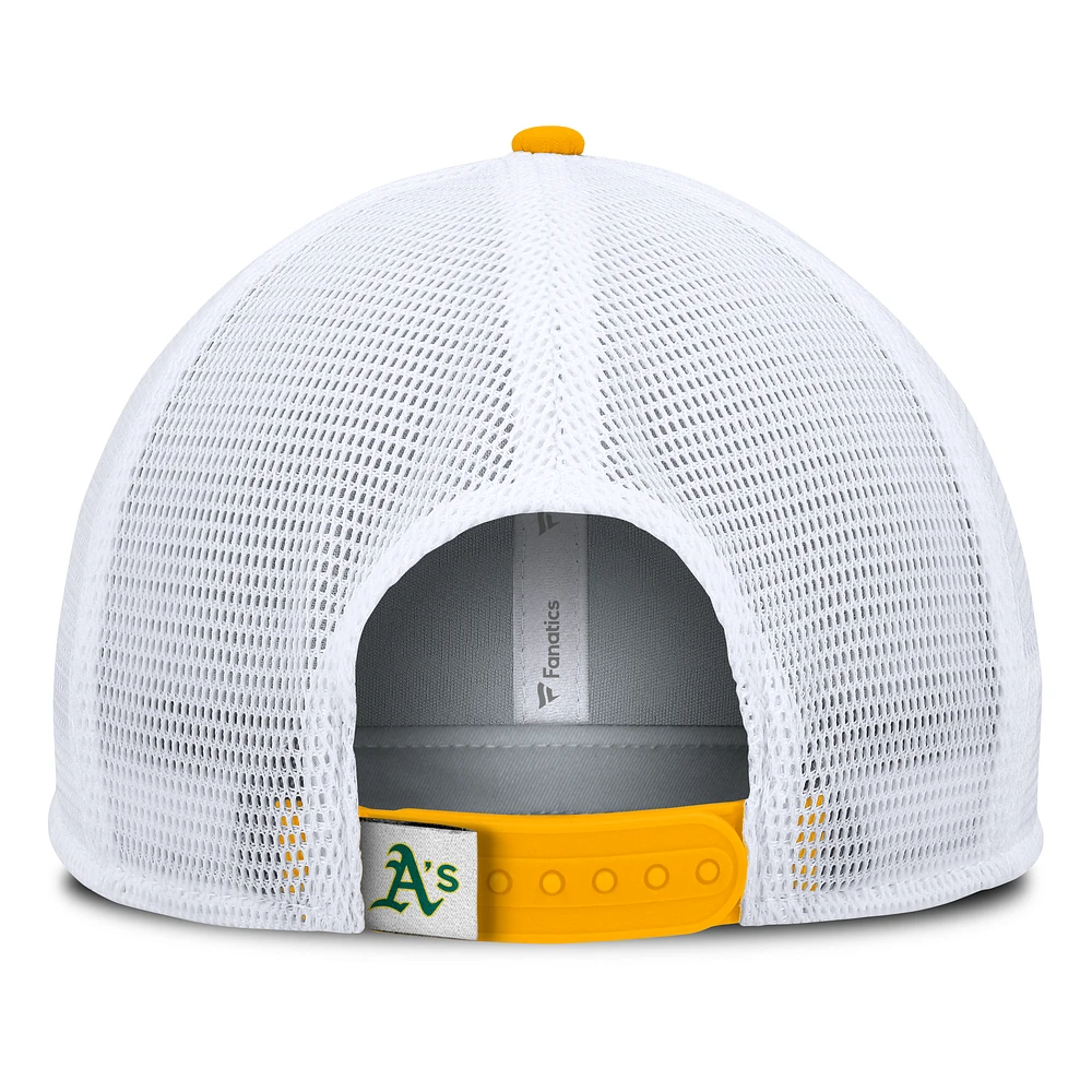 Men's Fanatics Green/White Athletics Fundamental Foam Front Snapback Hat