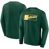 Men's Fanatics Green Athletics Focus Fleece Pullover Sweatshirt