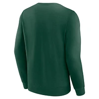 Men's Fanatics Green Athletics Focus Fleece Pullover Sweatshirt