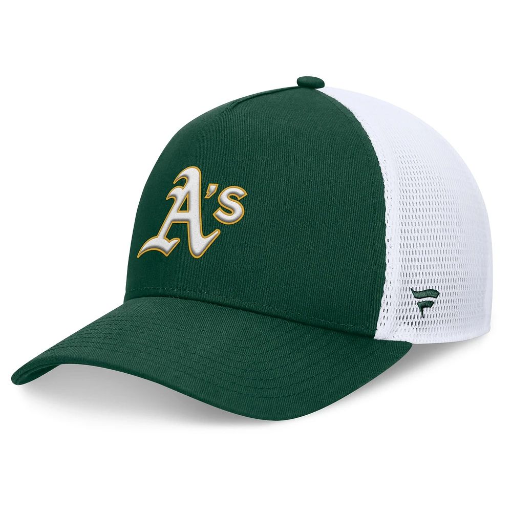 Men's Fanatics Green Athletics Fundamental A-Frame Adjustable Hat