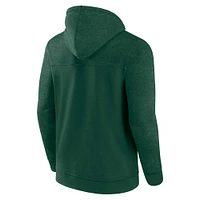 Men's Fanatics Green Athletics Offensive Line Up Lightweight Full-Zip Hoodie