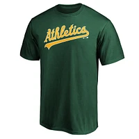 Men's Fanatics Green Athletics Official Wordmark T-Shirt