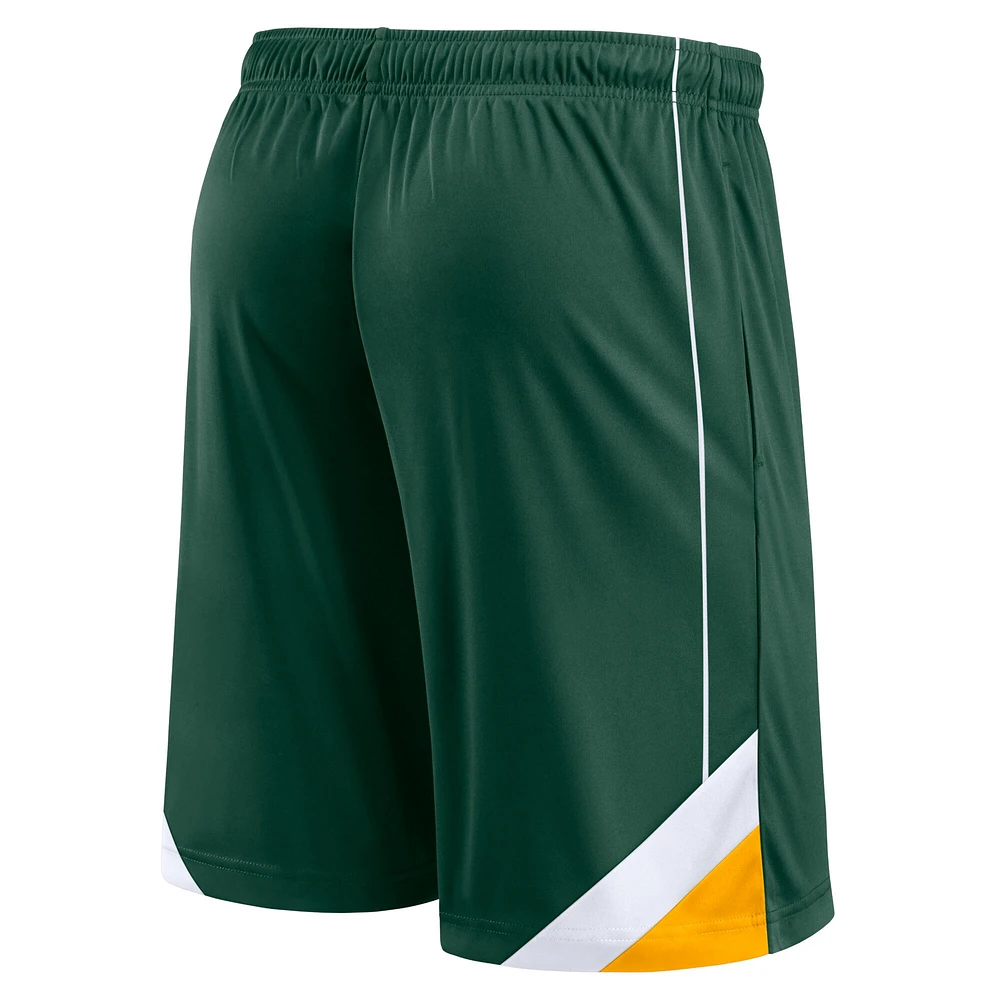 Short d'athlétisme vert Fanatics Slice pour homme