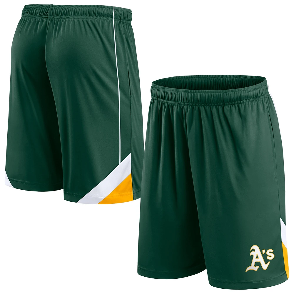 Short d'athlétisme vert Fanatics Slice pour homme