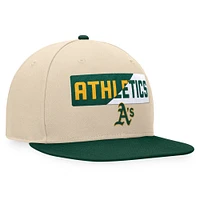 Casquette Snapback Athletics Kaki/Vert Fanatics pour homme