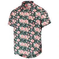 Chemise boutonnée en lin à imprimé floral FOCO Green Athletics pour homme