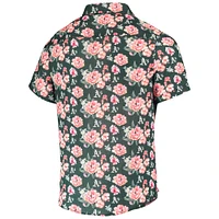 Chemise boutonnée en lin à imprimé floral FOCO Green Athletics pour homme