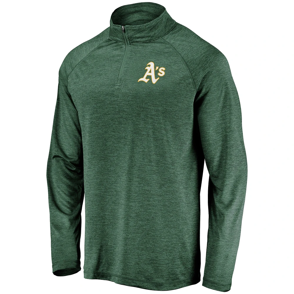 Veste à enfiler glissière quart de tour avec logo principal rayé emblématique Green Athletics pour homme