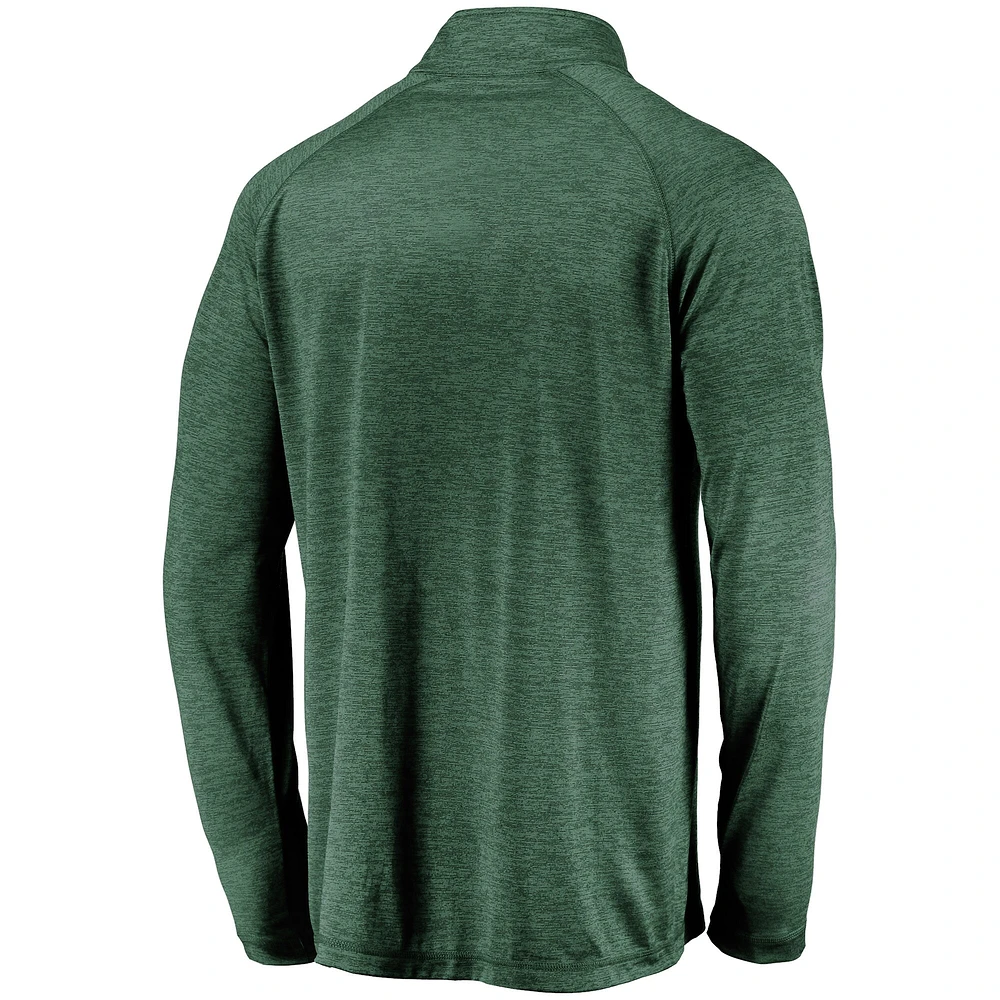 Veste à enfiler glissière quart de tour avec logo principal rayé emblématique Green Athletics pour homme