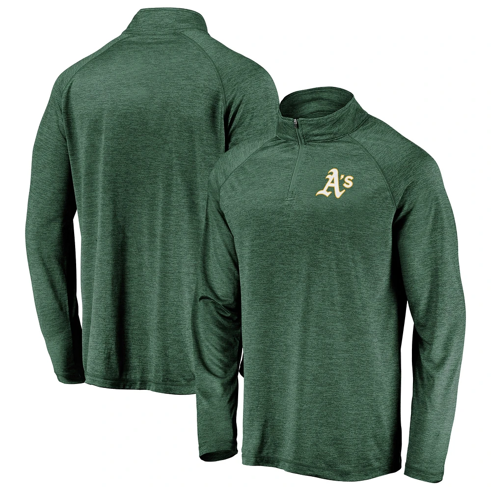 Veste à enfiler glissière quart de tour avec logo principal rayé emblématique Green Athletics pour homme