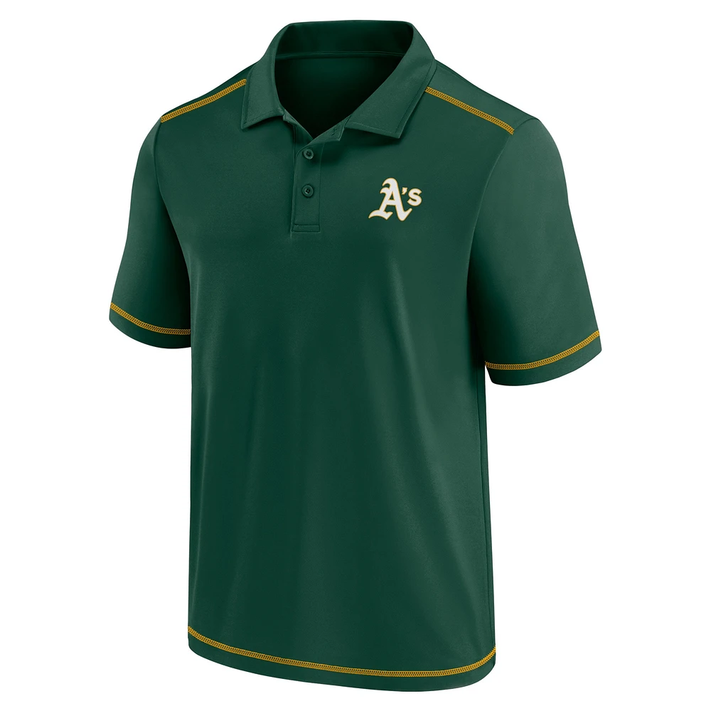 Polo vert avec logo de l'équipe principale d'athlétisme pour hommes