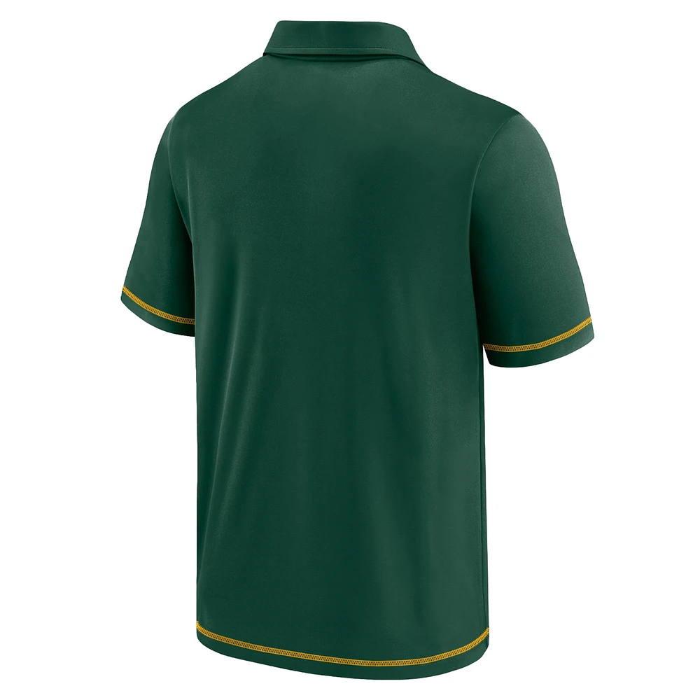 Men's Green Athletics Primary Team Logo Polo