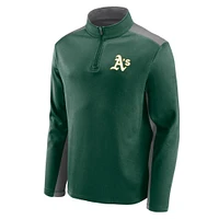 Men's Green Athletics Team Primary Logo Quarter-Zip Jacket