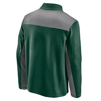 Men's Green Athletics Team Primary Logo Quarter-Zip Jacket