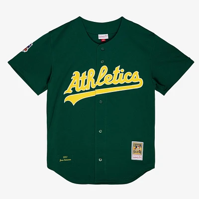 Maillot de joueur authentique pour homme Jose Canseco Green Athletics Cooperstown Collection 1997