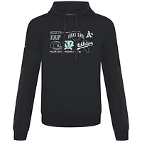 Men's Levelwear  Black Athletics Cooperstown Collection Bombay Campaign Pullover Hoodie