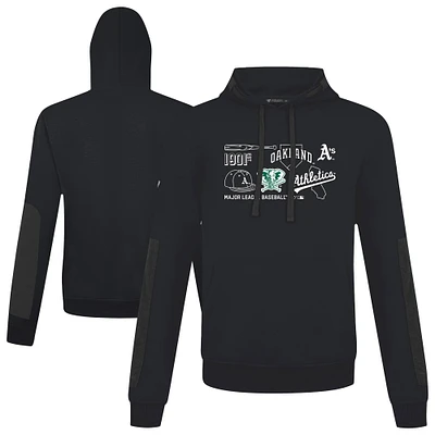 Men's Levelwear  Black Athletics Cooperstown Collection Bombay Campaign Pullover Hoodie