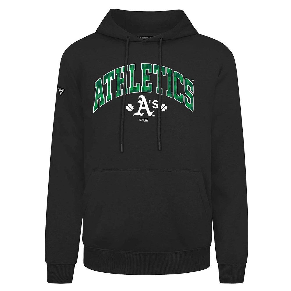 Sweat à capuche carreaux noir Levelwear Athletics St. Patrick's Day Podium pour homme